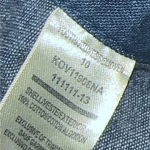 Liberty Dark Blue Fabric with Gold Label - Picture 2 of 3